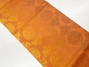 華文に抽象花模様織出し袋帯